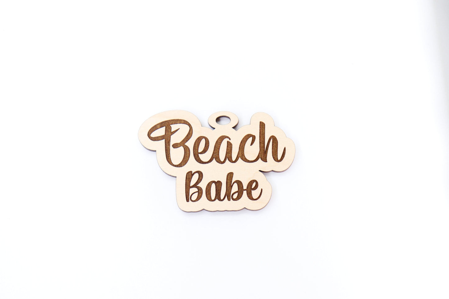 Beach babe car charm blank, wood blanks, wood cutouts