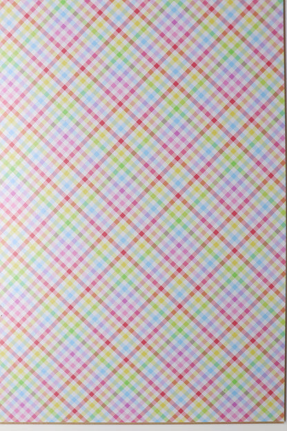 Rainbow Gingham acrylic, Sold per pair, Acrylic blanks, Acrylic cutouts, acrylic blanks