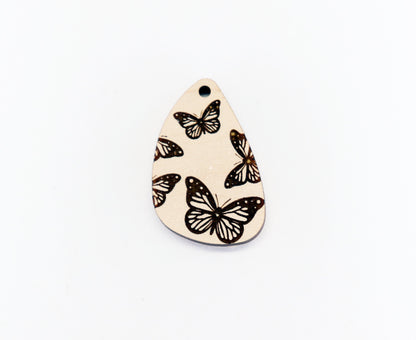 Butterfly earrings, Wood earring blanks, DIY earrings