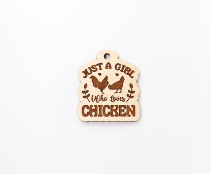 Chicken Keychain blanks, keychain blanks, wood blanks