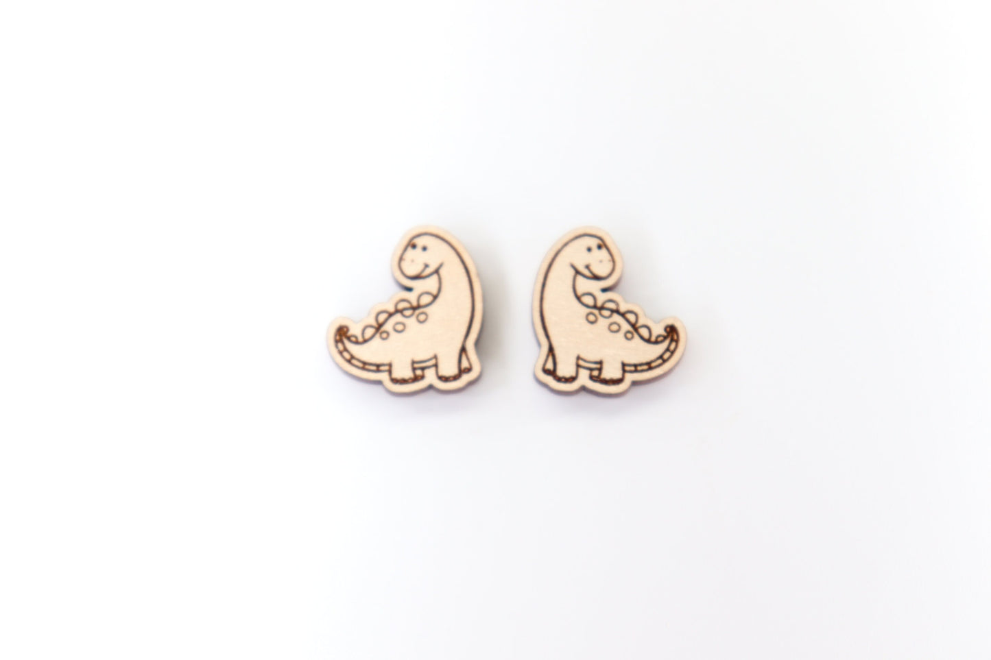 Dinosaur stud blanks, wood earring blanks