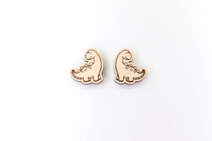 Dinosaur stud blanks, wood earring blanks