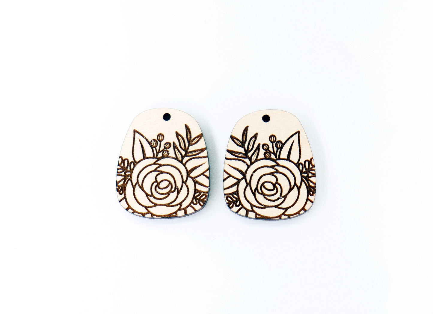 Rose earring blanks, DIY earrings, earring blanks, sold per set