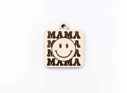 Mama Keychain blanks, mom keychain, wood blanks