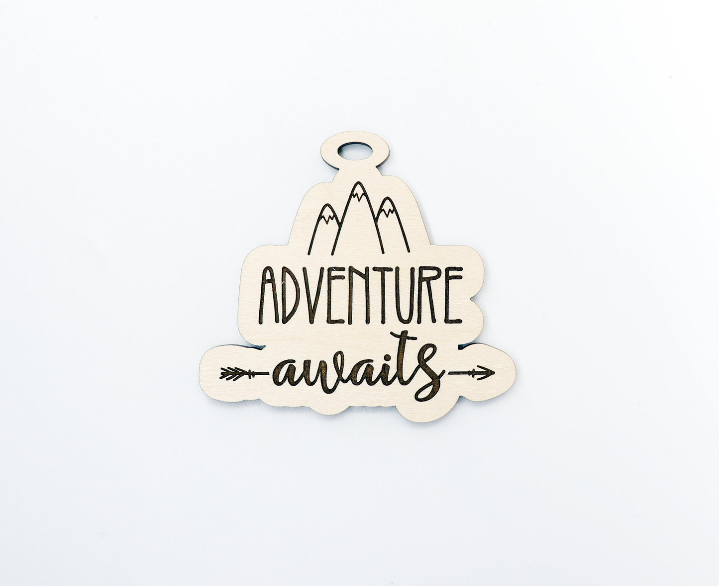 Adventure awaits charm, car charm blank, wood blanks, wood cutouts