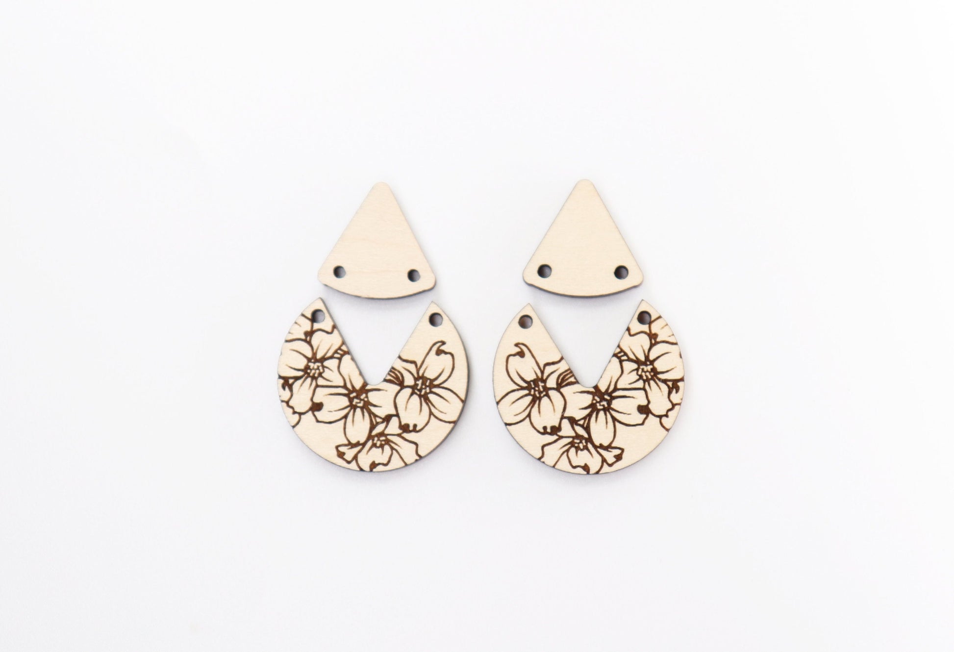 2 piece Earring blanks, DIY earrings, flower earrings, sold per set