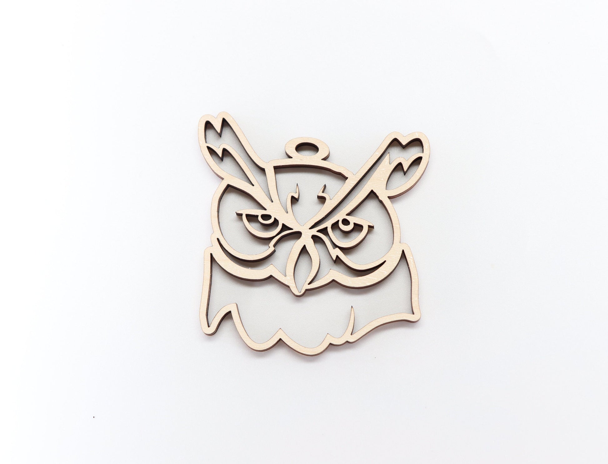 Owl car charm, car charm blank, wood blanks, wood cutouts