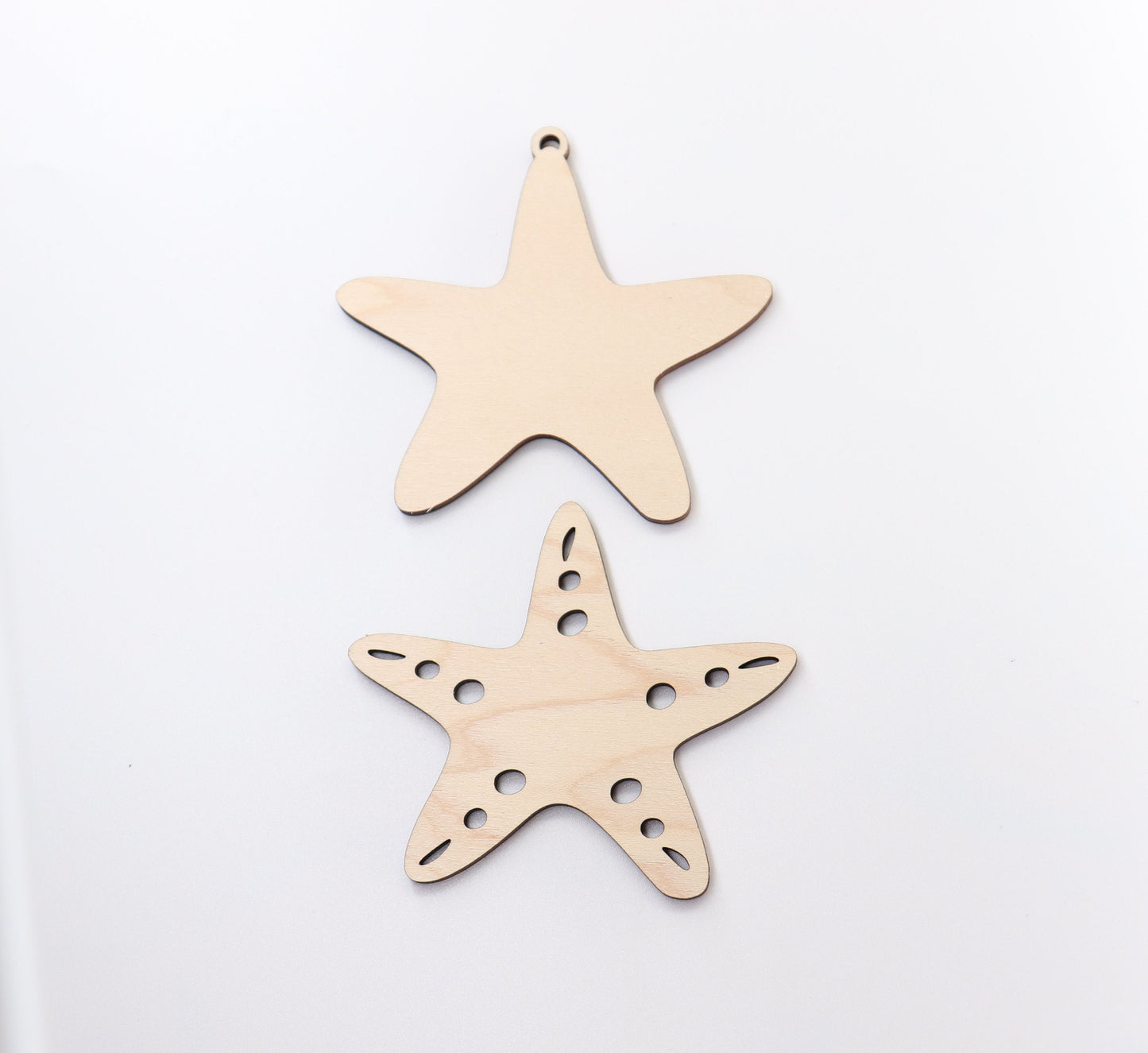 2 Layer Starfish car charm,  wood blanks, wood cutouts, starfish cutouts