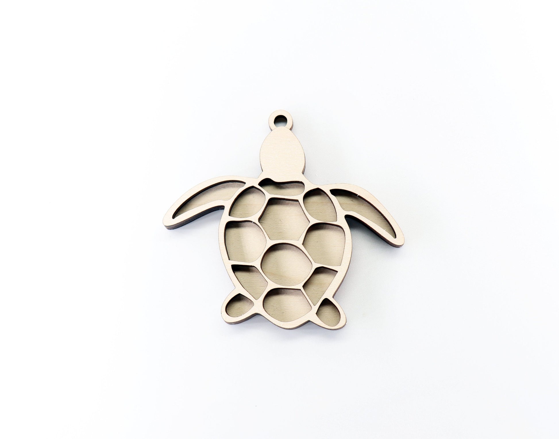 2 Layer Sea turtle car charm,  wood blanks, wood cutouts, turtle cutouts