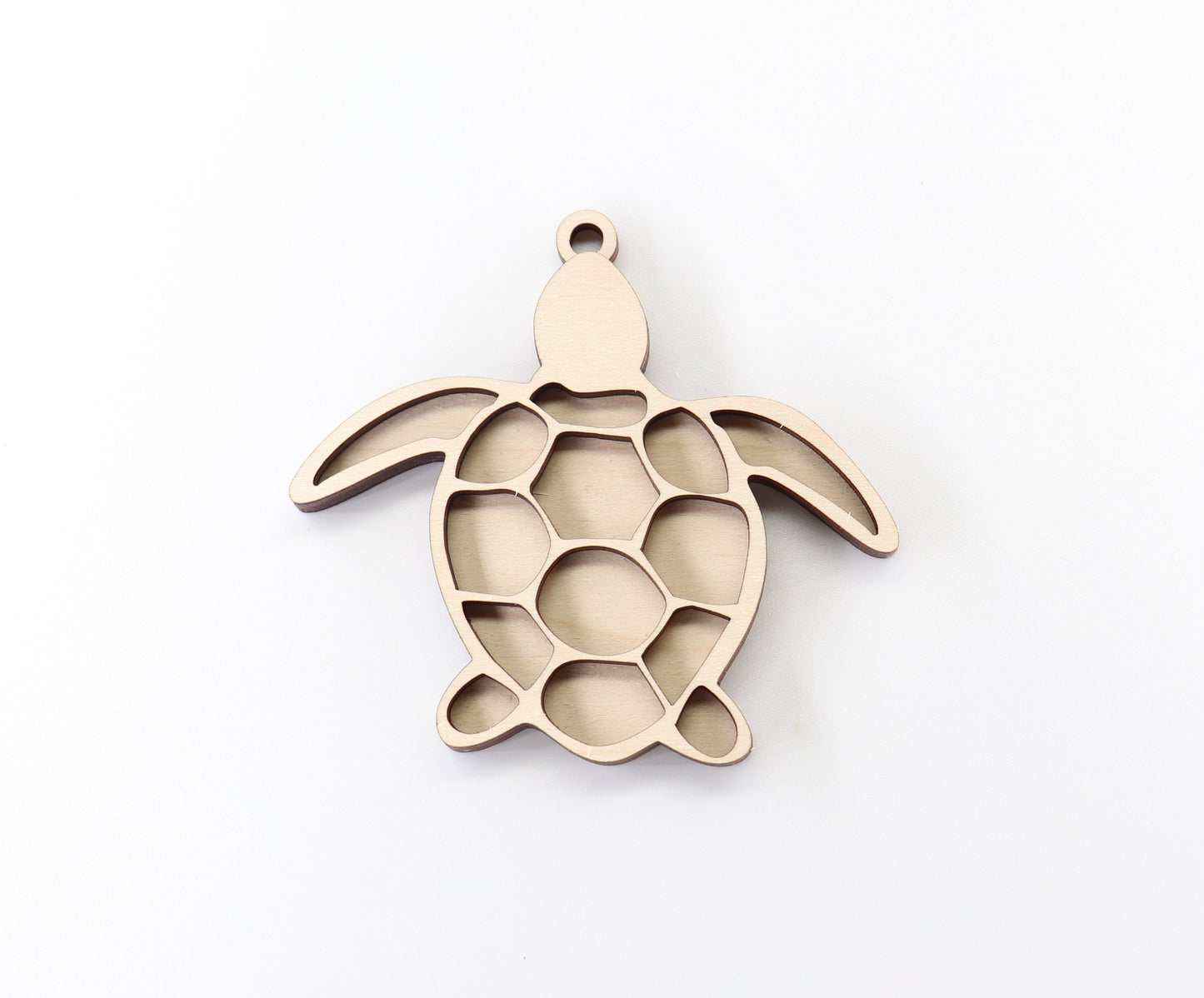 2 Layer Sea turtle car charm,  wood blanks, wood cutouts, turtle cutouts