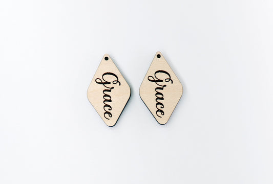 Grace Earring blanks, wood blanks, DIY earrings