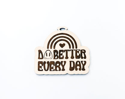 Do better car charm, car charm blank, wood blanks, wood cutouts