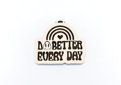 Do better car charm, car charm blank, wood blanks, wood cutouts