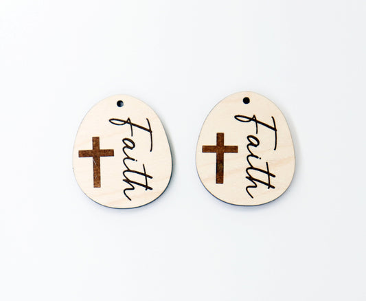 Faith Earring blanks, wood blanks, DIY earrings