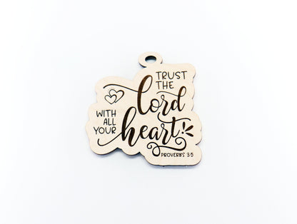 Trust the Lord charm blank,  wood blanks, wood cutouts