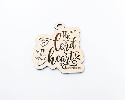 Trust the Lord charm blank,  wood blanks, wood cutouts