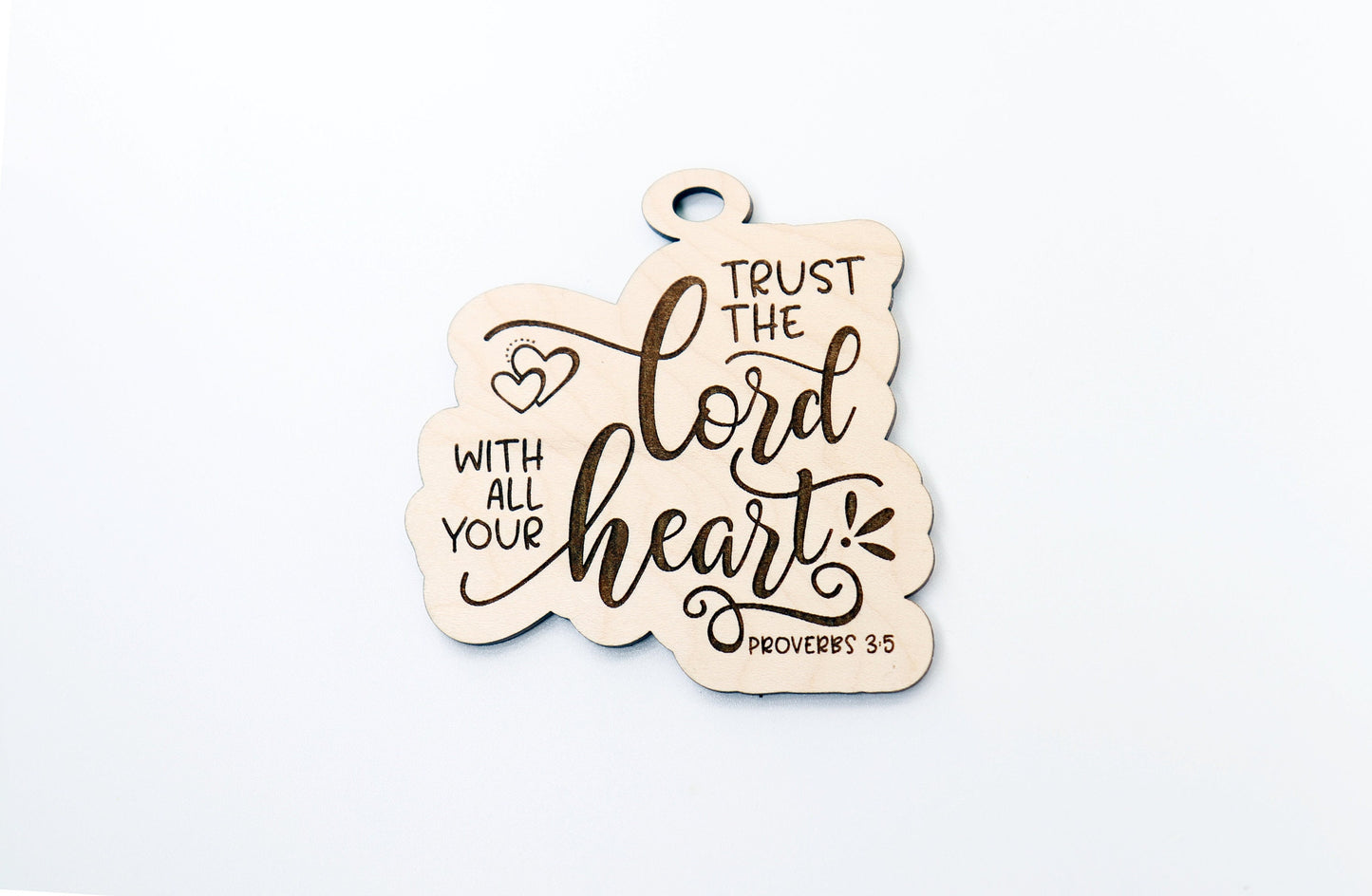 Trust the Lord charm blank,  wood blanks, wood cutouts