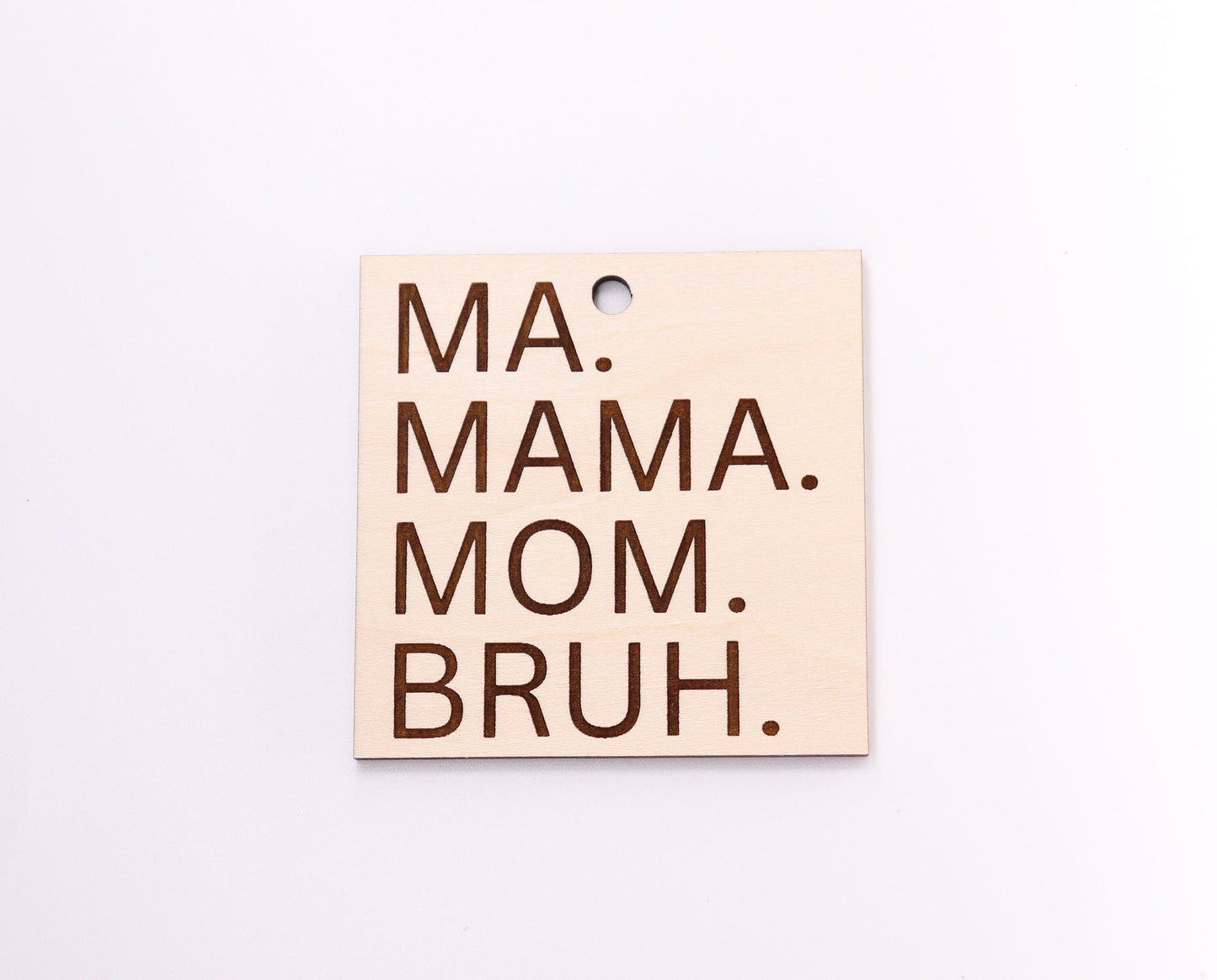 Ma Car charm blank,  wood blanks, wood cutouts, mama charm