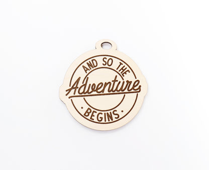 Adventure car charm blank, wood blanks, wood cutouts