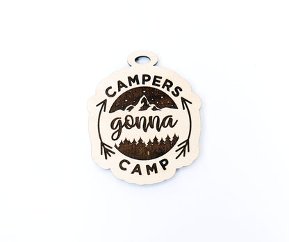 Campers gonna camp car charm blank, wood blanks, wood cutouts