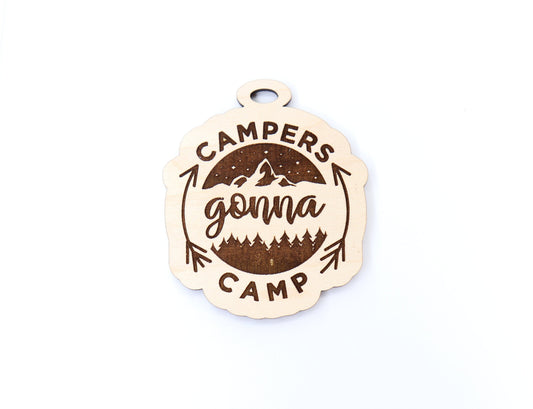 Campers gonna camp car charm blank, wood blanks, wood cutouts