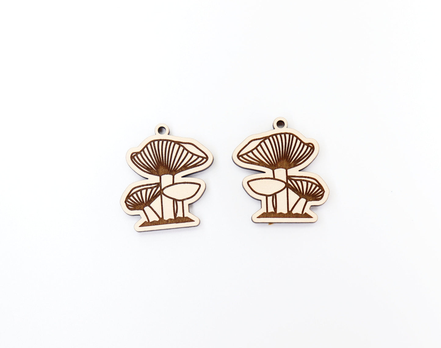 Mushroom earrings, DIY earrings, earring blanks, sold per set