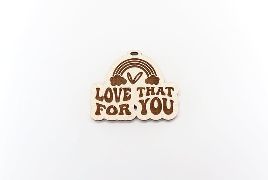 Love car charm, car charm blank, wood blanks, wood cutouts