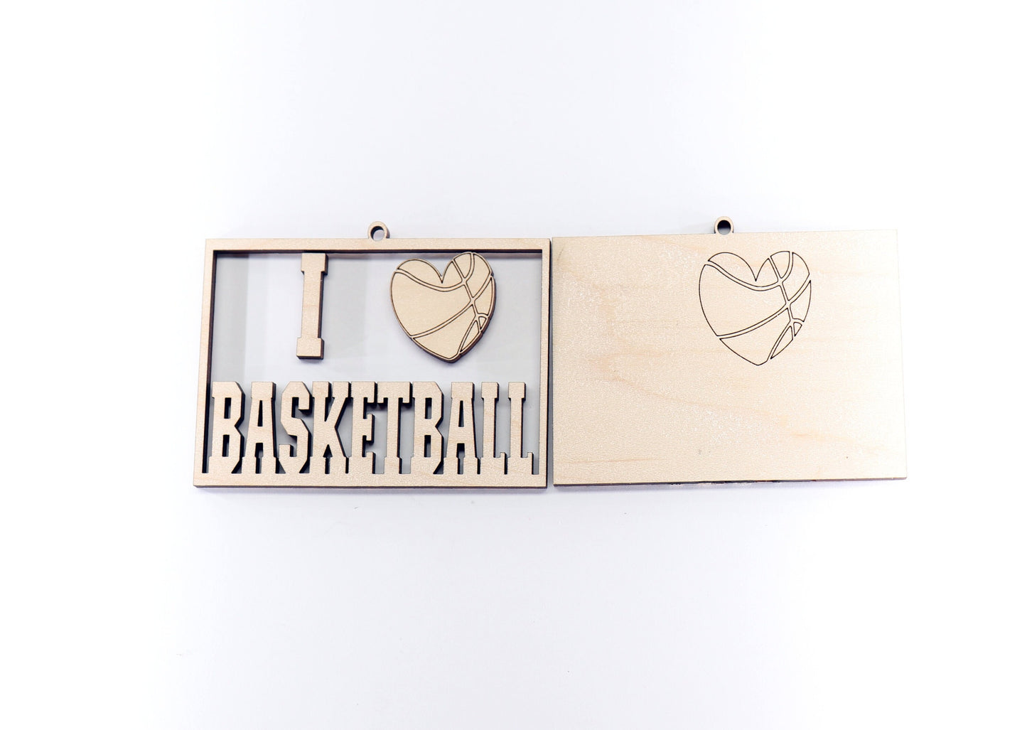 Basketball car charm,  wood blanks, wood cutouts, basketball cutouts