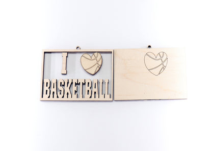 Basketball car charm,  wood blanks, wood cutouts, basketball cutouts