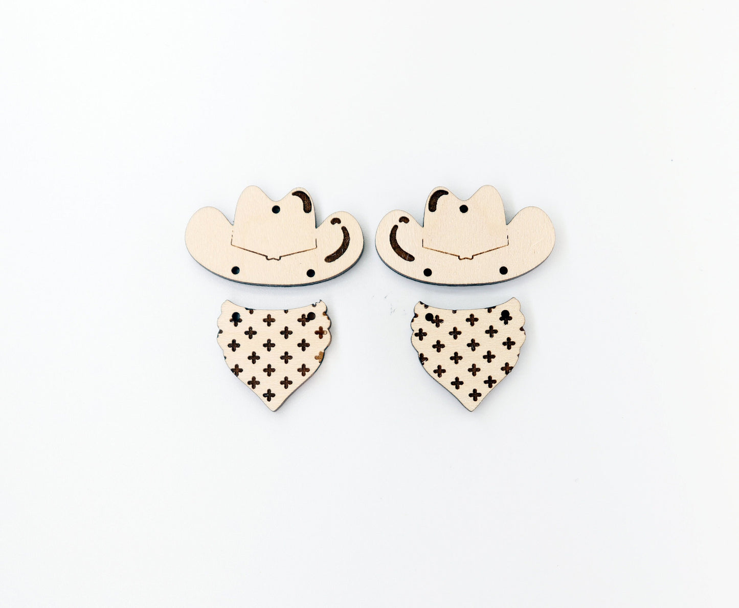 2 Piece Earring blanks, wood blanks, DIY earrings