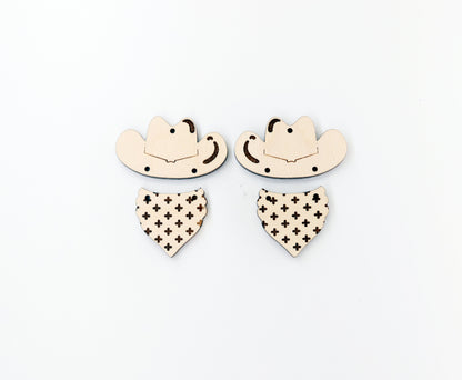 2 Piece Earring blanks, wood blanks, DIY earrings