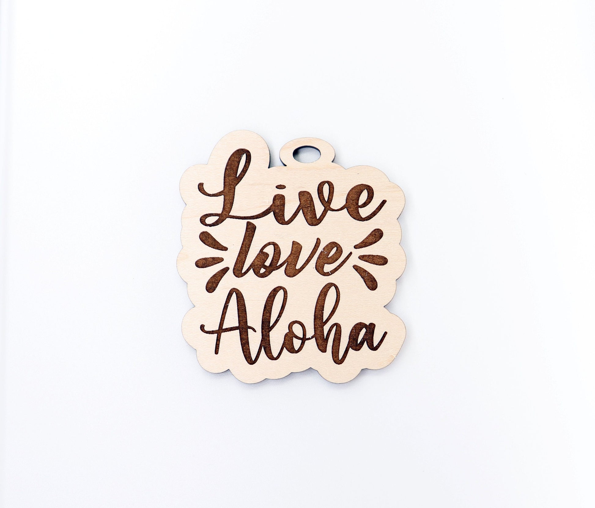 Aloha car charm, car charm blank, wood blanks, wood cutouts