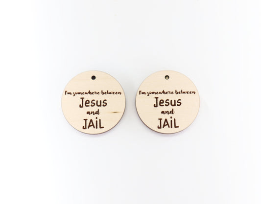 Jesus and jail earring blanks, DIY earrings, earring blanks, sold per set