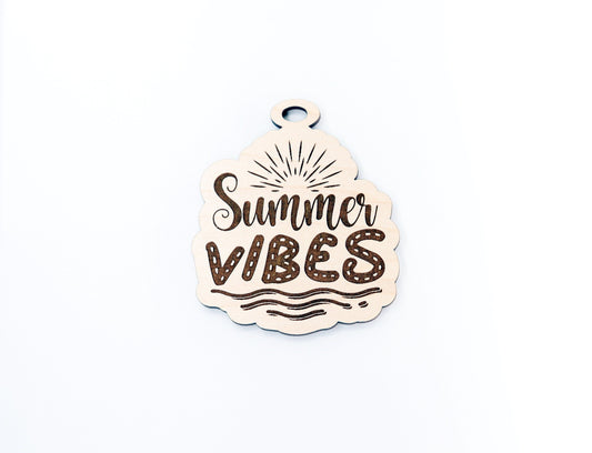 Summer vibes car charm, car charm blank, wood blanks, wood cutouts