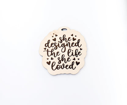 Encouraging car charm, car charm blank, wood blanks, wood cutouts