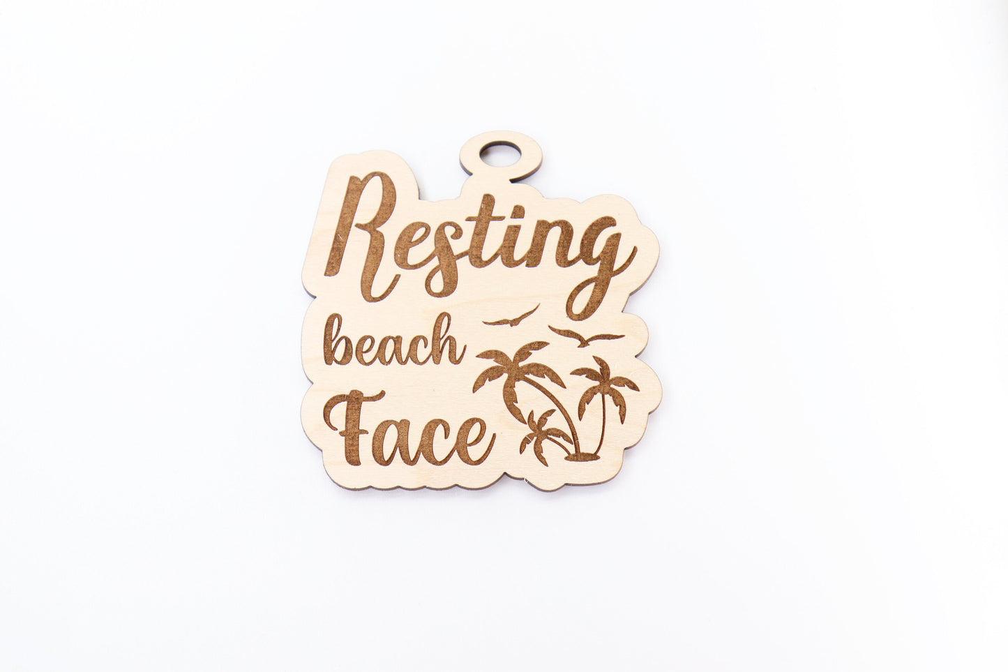 Beach car charm, car charm blank, wood blanks, wood cutouts