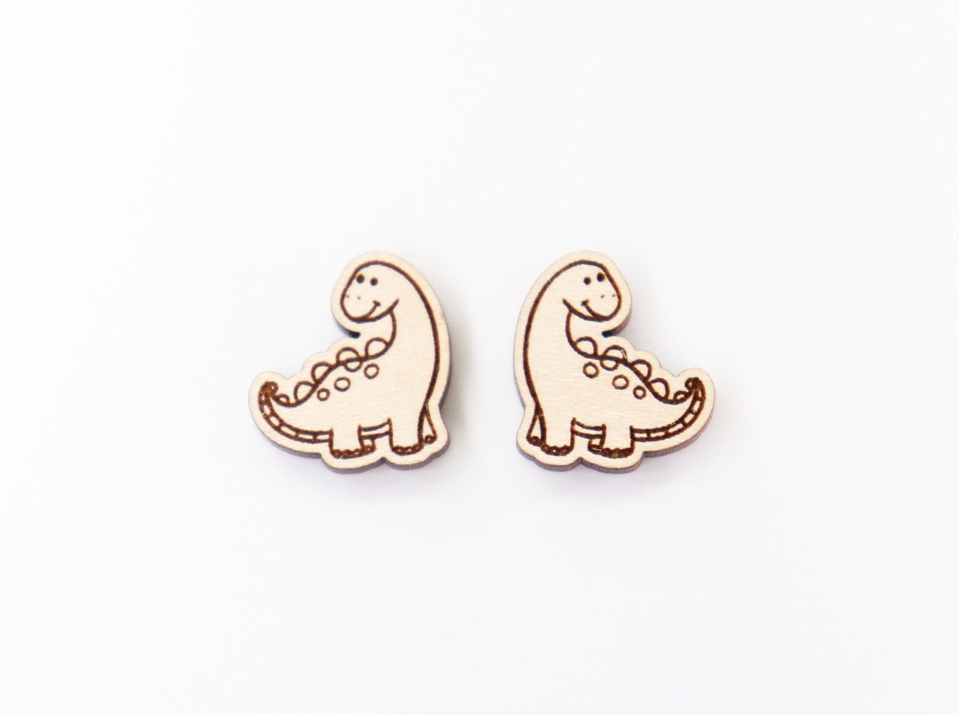 Dinosaur stud blanks, wood earring blanks