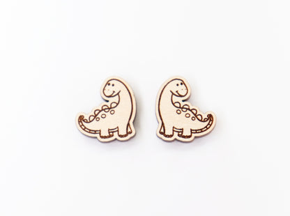 Dinosaur stud blanks, wood earring blanks