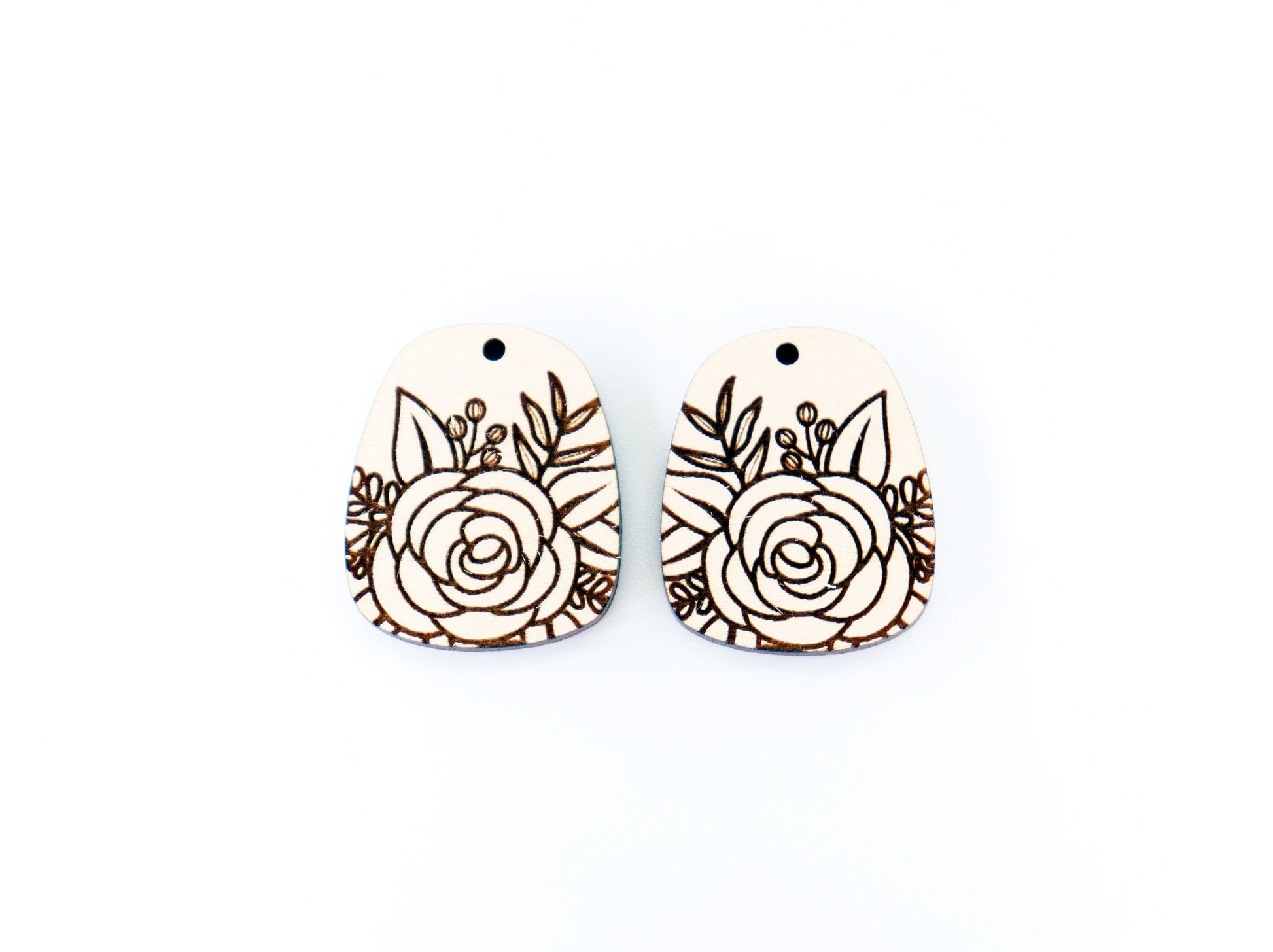 Rose earring blanks, DIY earrings, earring blanks, sold per set