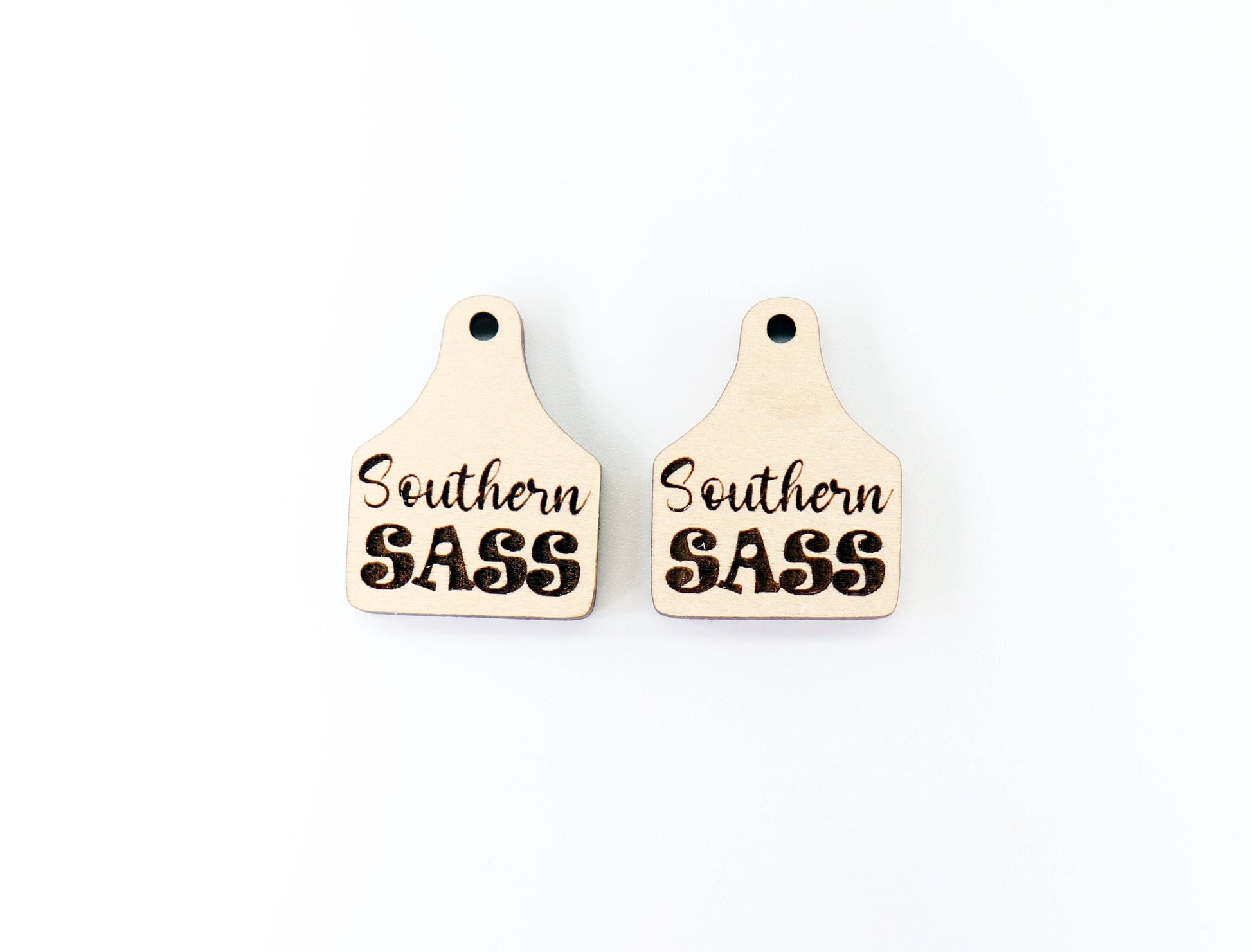 Southern earring blanks,  laser cutouts, wood cutouts, sold per set