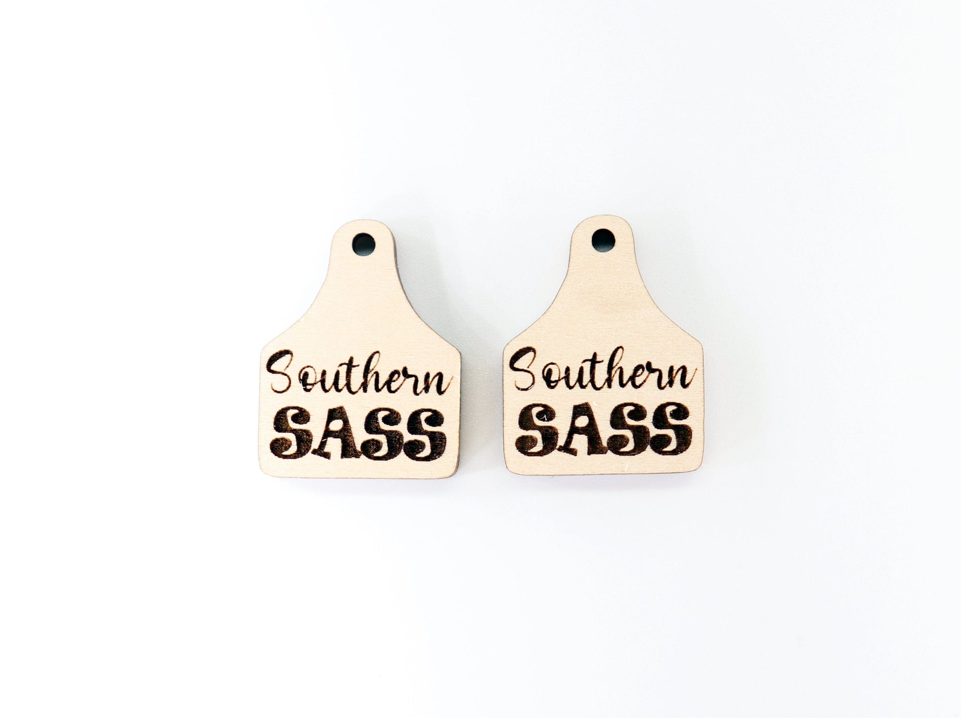 Southern earring blanks,  laser cutouts, wood cutouts, sold per set