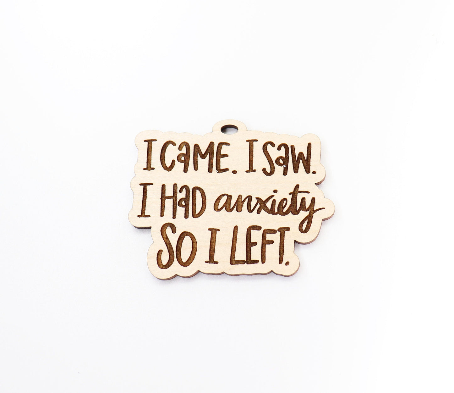 Anxiety car charm, car charm blank, wood blanks, wood cutouts