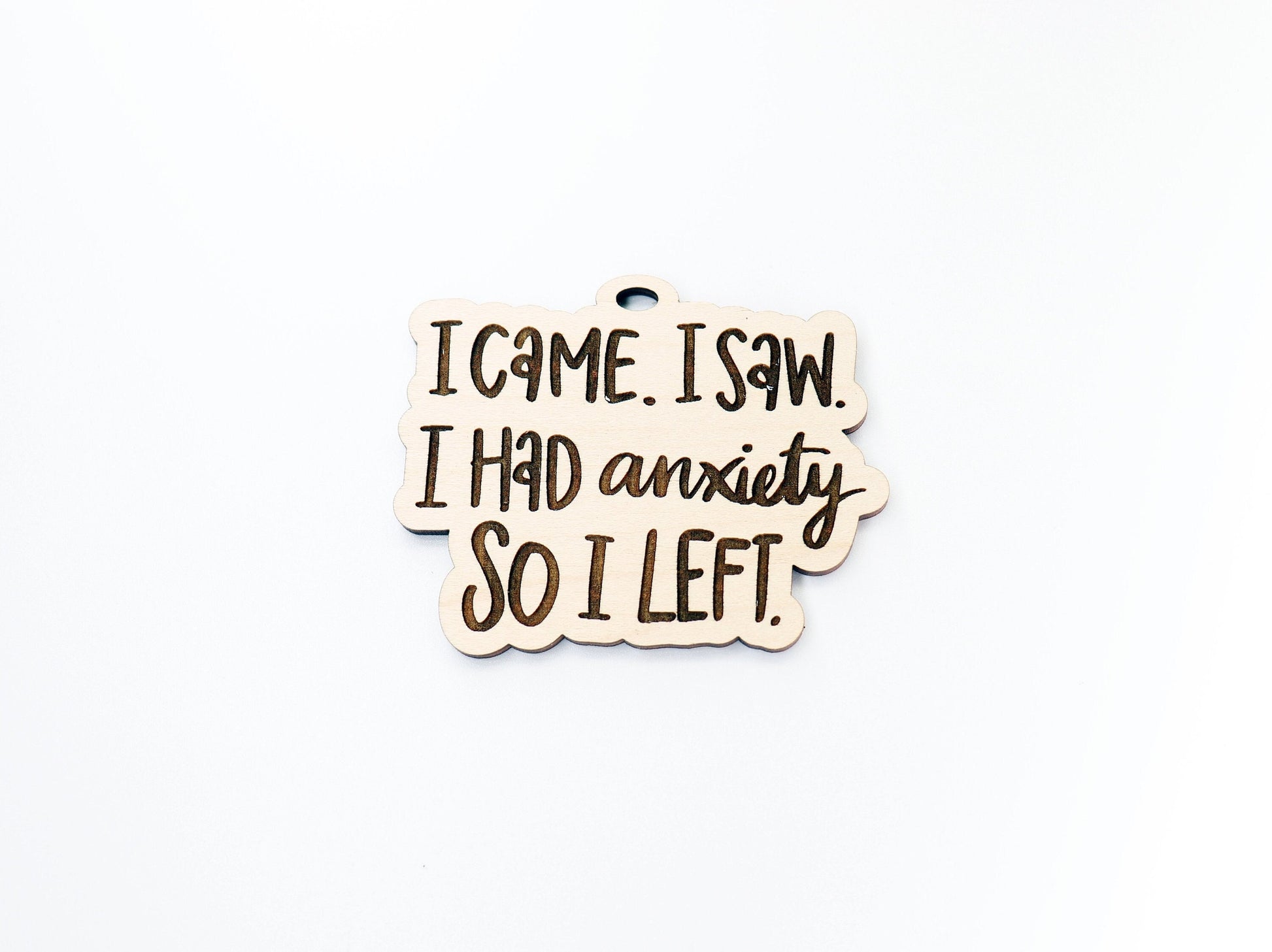 Anxiety car charm, car charm blank, wood blanks, wood cutouts