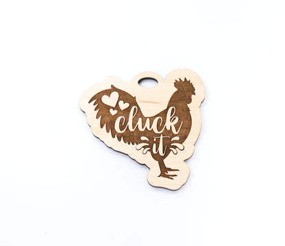 Chicken car charm,  wood blanks, wood cutouts, chicken cutouts