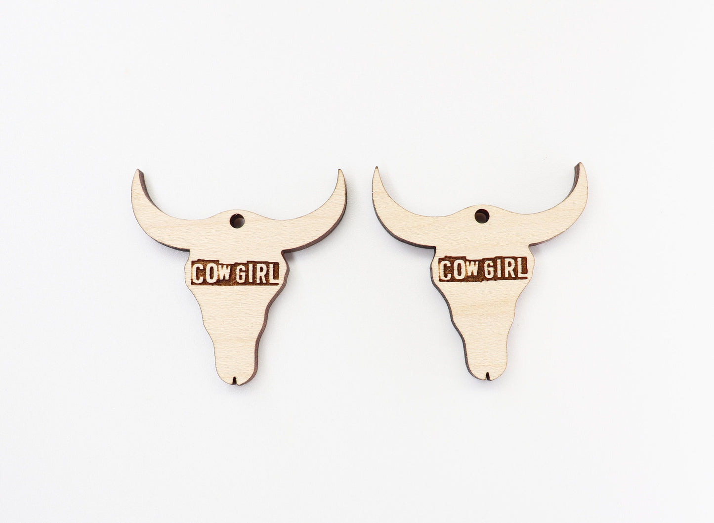 Cowgirl earring blanks, earring blanks, wood cutouts