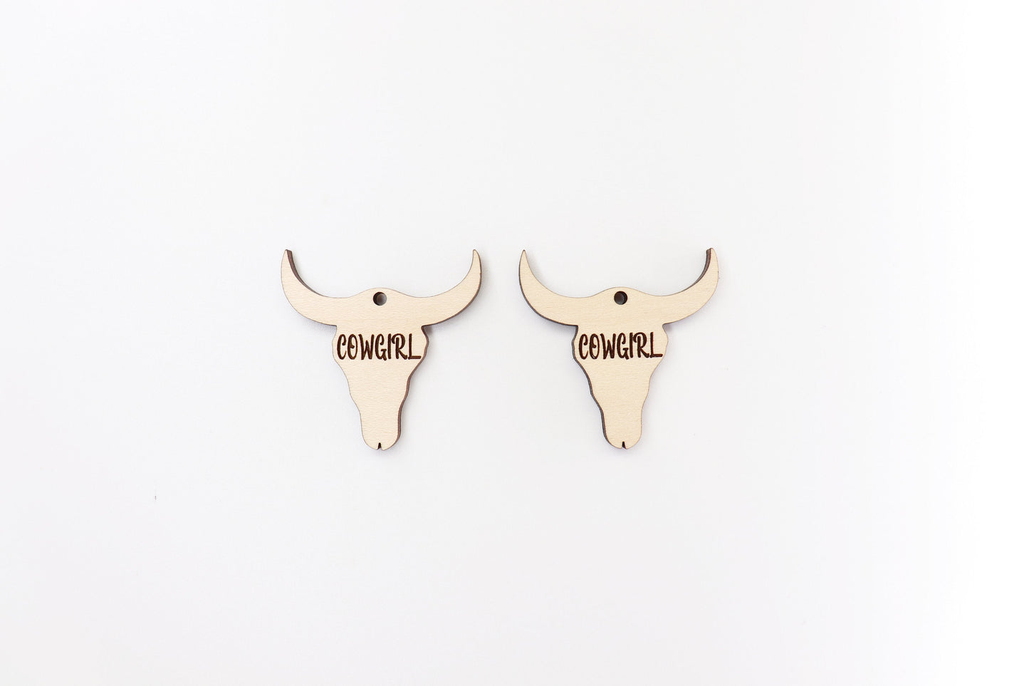 Cowgirl earring blanks, earring blanks, wood cutouts