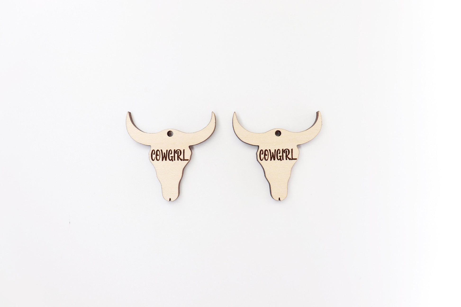 Cowgirl earring blanks, earring blanks, wood cutouts