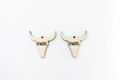 Cowgirl earring blanks, earring blanks, wood cutouts