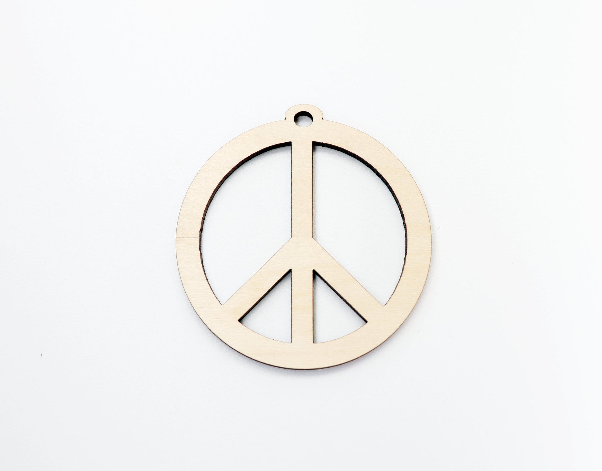 Peace sign Car charm blank,  wood blanks, wood cutouts