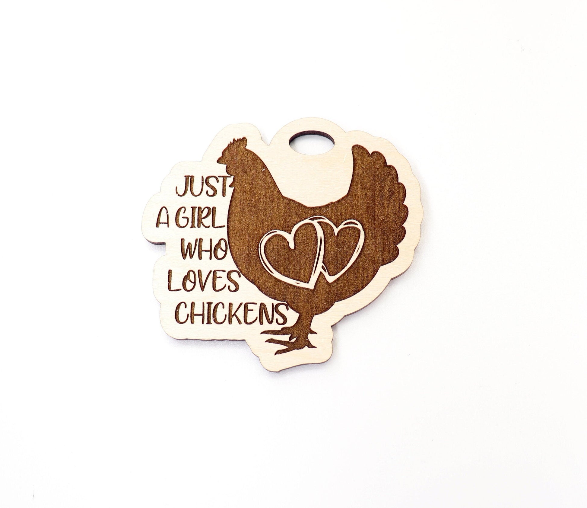 Chicken car charm,  wood blanks, wood cutouts, chicken cutouts